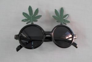 Glasses - Leaf black lens glasses